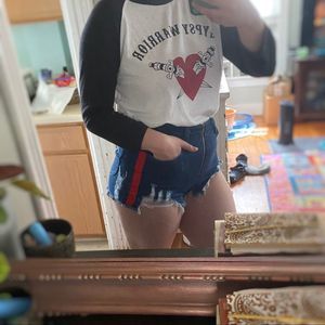 NWT Fashion Nova Zip Distressed Denim High Waisted